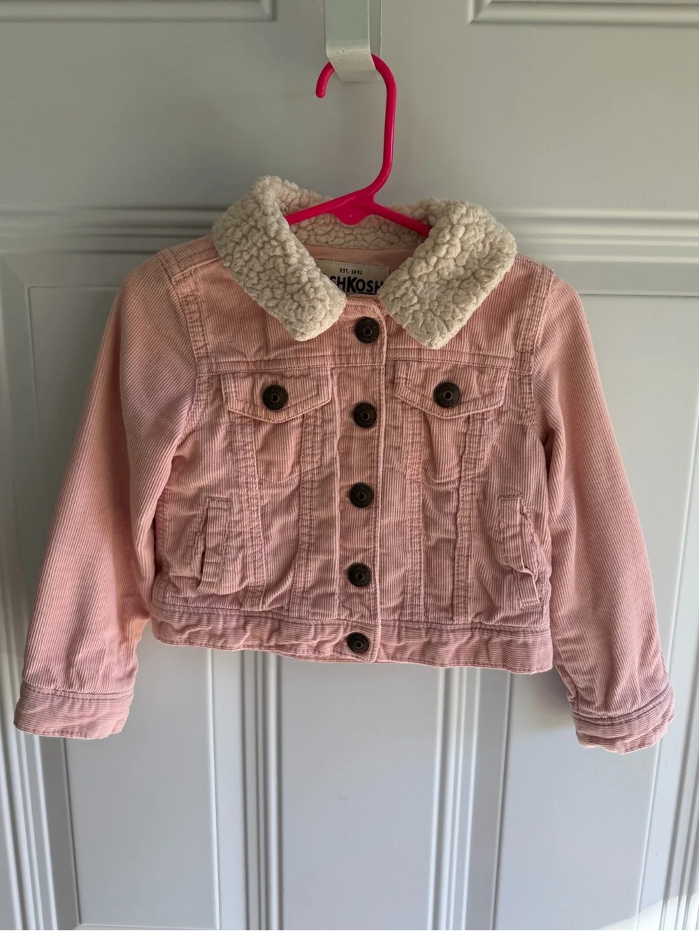 OshKosh B'gosh Light Pink Corduroy Jacket size 3T